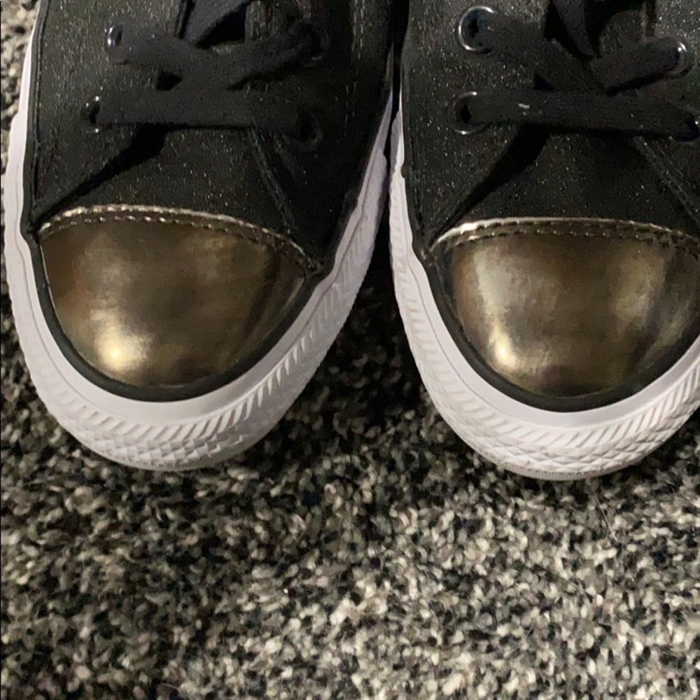 Black Shimmer Converse - Picture 3 of 6